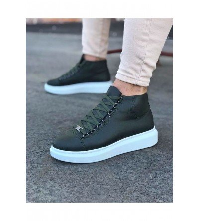 Wagoon WG032 Haki Bağcıklı Sneakers  Yarım Bilek Bot