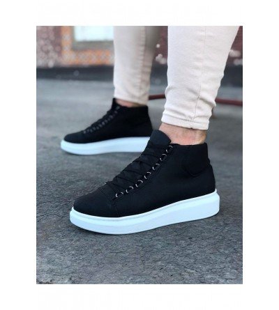 Wagoon WG032 Siyah Bağcıklı Sneakers  Yarım Bilek Bot