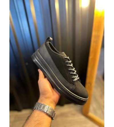 Knack Sneakers Ayakkabı 010 Siyah Süet (Siyah Taban)