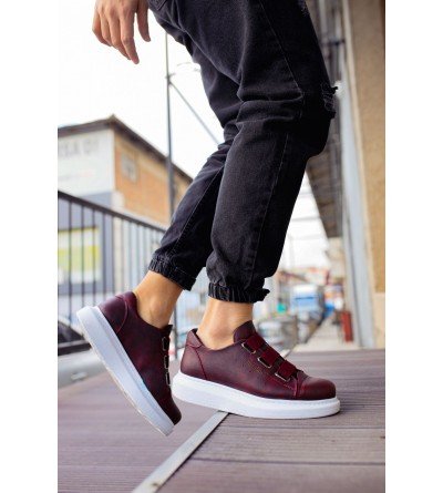 ByselShoes CH253 CBT Mirror Non Erkek Ayakkabı BORDO