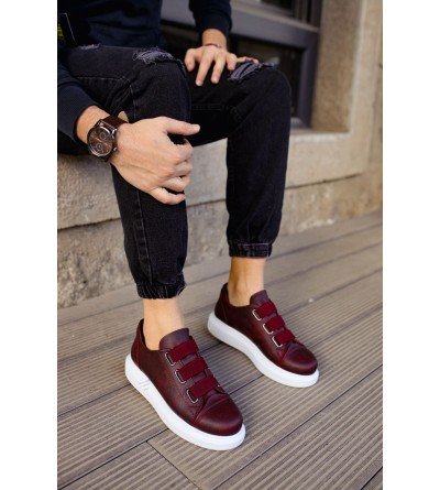 ByselShoes CH253 CBT Mirror Non Erkek Ayakkabı BORDO