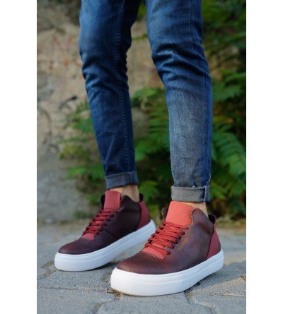 ByselShoes CH004 CBT Hıde Erkek Ayakkabı BORDO