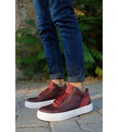 ByselShoes CH004 CBT Hıde Erkek Ayakkabı BORDO