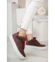 ByselShoes CH004 CBT Hıde Kadın Ayakkabı BORDO