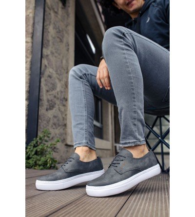 ByselShoes CH005 CBT Pıttı Erkek Ayakkabı ANTRASIT