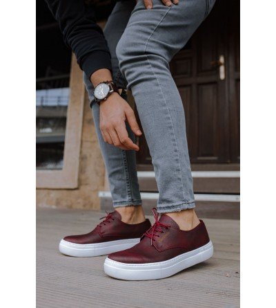 ByselShoes CH005 CBT Pıttı Erkek Ayakkabı BORDO