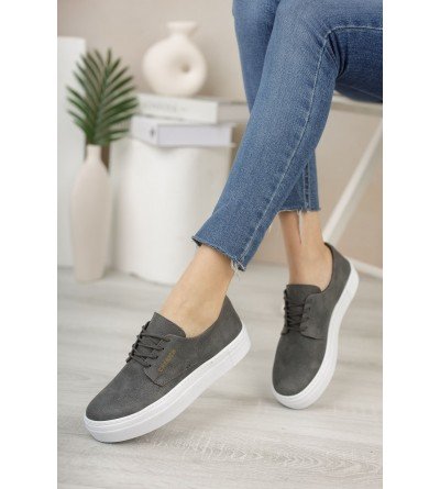 ByselShoes CH005 CBT Pıttı Kadın Ayakkabı ANTRASIT