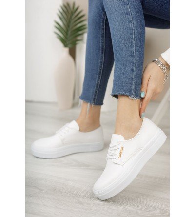 ByselShoes CH005 CBT Pıttı Kadın Ayakkabı BEYAZ