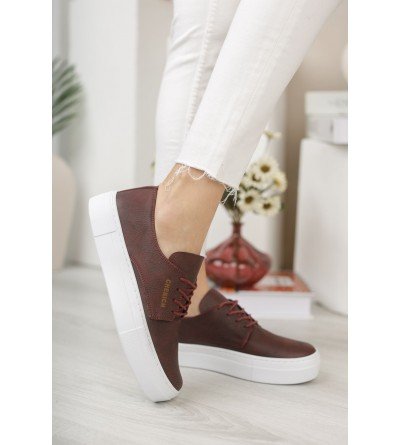 ByselShoes CH005 CBT Pıttı Kadın Ayakkabı BORDO