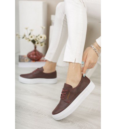 ByselShoes CH005 CBT Pıttı Kadın Ayakkabı BORDO