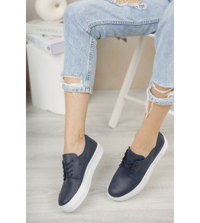 ByselShoes CH005 CBT Pıttı Kadın Ayakkabı LACIVERT