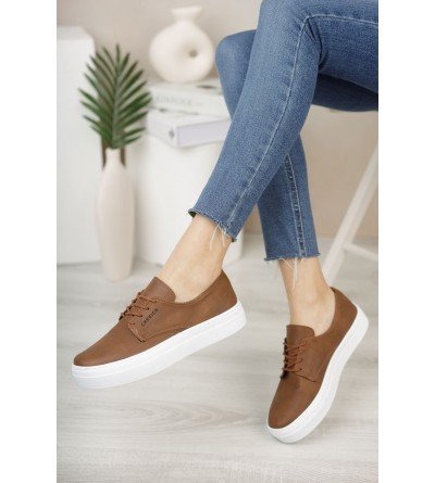 ByselShoes CH005 CBT Pıttı Kadın Ayakkabı TABA