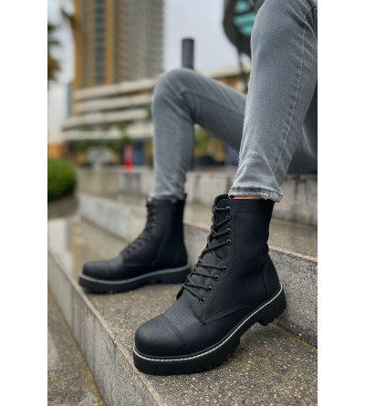 ByselShoes CH009 CST Military Erkek Bot SIYAH