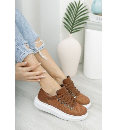 ByselShoes CH021 CBT Favo Kadın Ayakkabı TABA