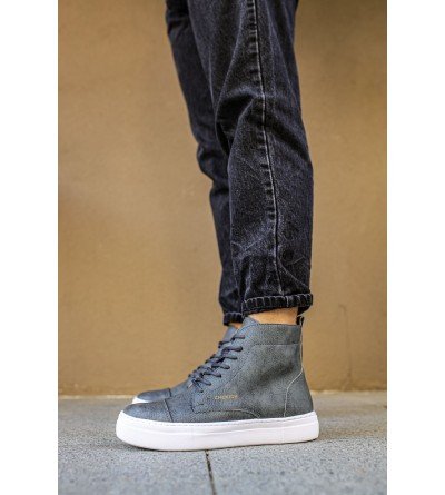 ByselShoes CH029 CBT Vulcanized Lace Up Erkek Bot ANTRASIT