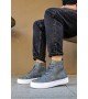 ByselShoes CH029 CBT Vulcanized Lace Up Erkek Bot ANTRASIT