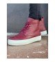 ByselShoes CH029 CBT Vulcanized Lace Up Erkek Bot BORDO