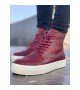 ByselShoes CH029 CBT Vulcanized Lace Up Erkek Bot BORDO