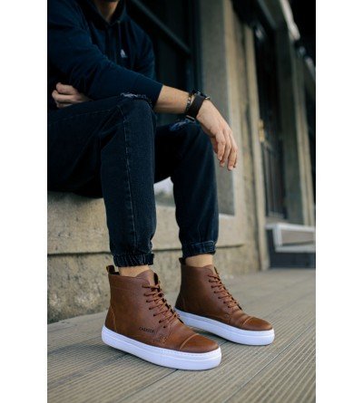 ByselShoes CH029 CBT Vulcanized Lace Up Erkek Bot TABA