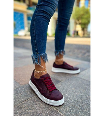 ByselShoes CH043 CBT Cowien Kadın Ayakkabi BORDO