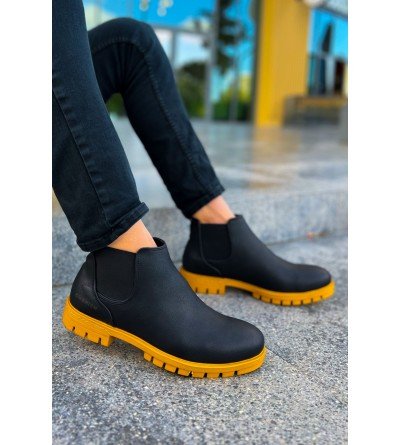 ByselShoes CH053 SSR Erkek Bot SIYAH