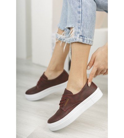 ByselShoes CH061 CBT Rex Kadın Ayakkabı BORDO