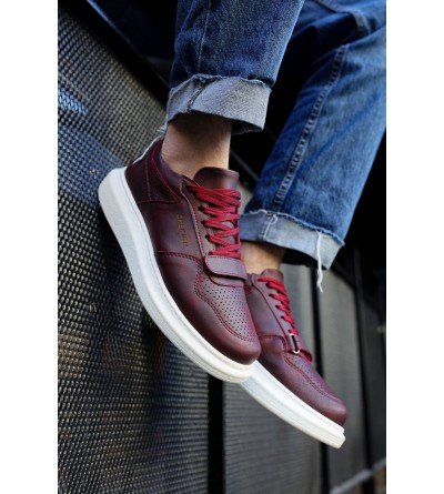 ByselShoes CH073 CBT Flatline Erkek Ayakkabı BORDO