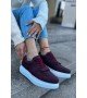 ByselShoes CH073 CBT Flatline Kadın Ayakkabı BORDO