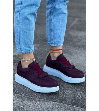 ByselShoes CH073 CBT Flatline Kadın Ayakkabı BORDO