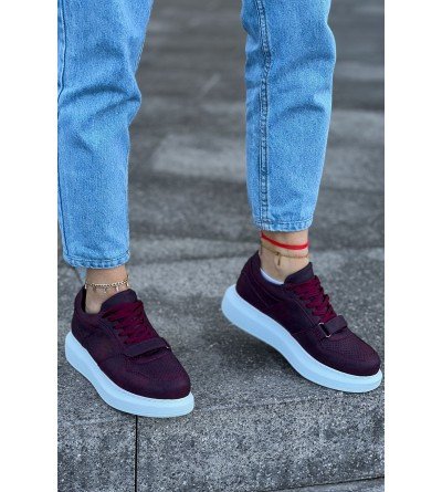 ByselShoes CH073 CBT Flatline Kadın Ayakkabı BORDO