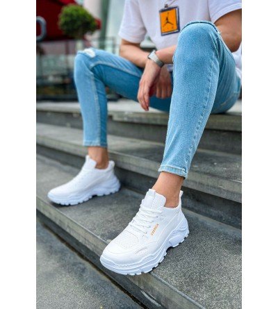 ByselShoes CH089 CBT Low Top Lace Up Erkek Ayakkabı BEYAZ