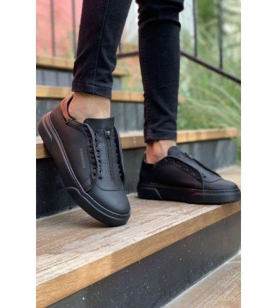 ByselShoes CH092 GST Zip Style Erkek Ayakkabı SIYAH/RUGAN