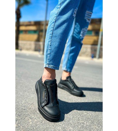 ByselShoes CH092 ST Zip Style Erkek Ayakkabı SIYAH