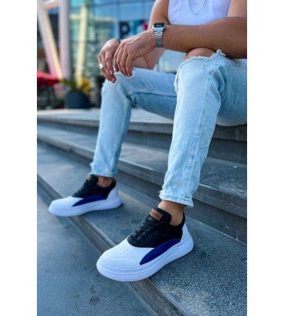 ByselShoes CH115 CBT Literide Erkek Ayakkabı BEYAZ/SAX MAVI/SIYAH