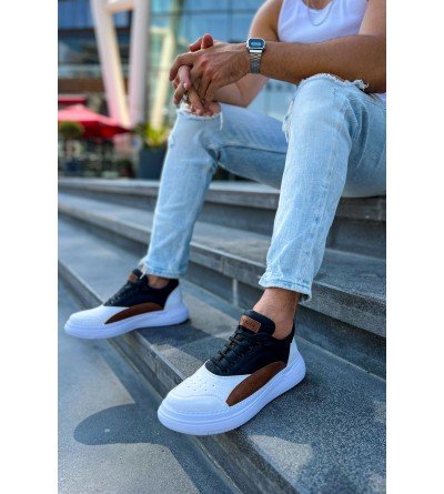 ByselShoes CH115 CBT Literide Erkek Ayakkabı BEYAZ/TABA/SIYAH