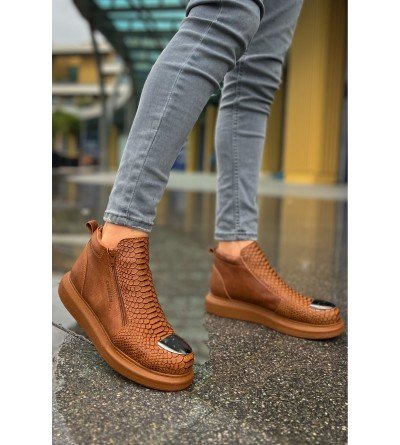 ByselShoes CH133 GRT Coccodrillo Erkek Bot TABA