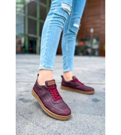 ByselShoes CH157 CKT Retro Erkek Ayakkabı BORDO