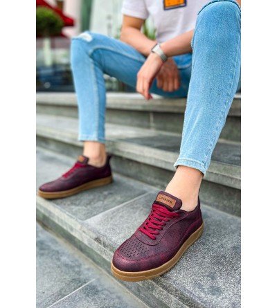 ByselShoes CH157 CKT Retro Erkek Ayakkabı BORDO