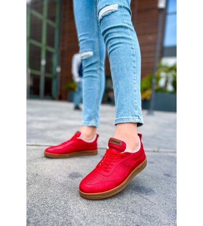 ByselShoes CH157 CKT Retro Erkek Ayakkabı KIRMIZI