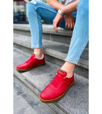 ByselShoes CH157 CKT Retro Erkek Ayakkabı KIRMIZI