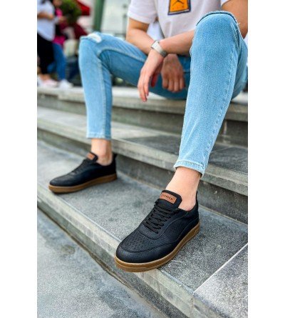 ByselShoes CH157 CKT Retro Erkek Ayakkabı SIYAH