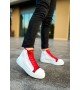 ByselShoes CH167 GBT Blazer Erkek Bot BEYAZ / KIRMIZI