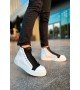 ByselShoes CH167 GBT Blazer Erkek Bot BEYAZ/SIYAH