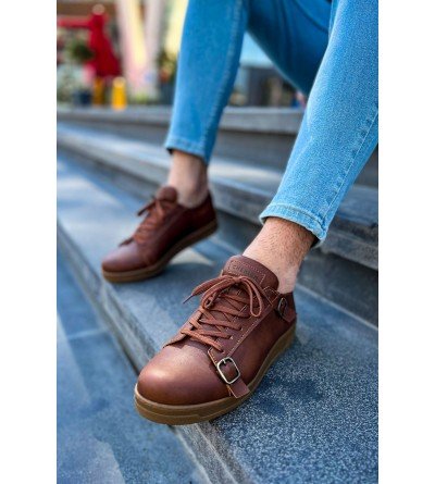 ByselShoes CH191 CKT Side Buckle Erkek Ayakkabı TABA