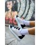 ByselShoes CH251 GBT Mirror Furry Kadın Ayakkabı BEYAZ/SIYAH