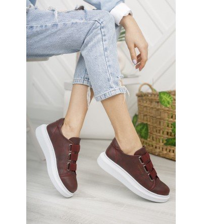 ByselShoes CH253 CBT Mirror Non Kadın Ayakkabı BORDO