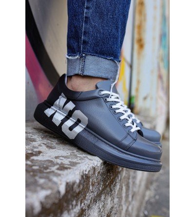 ByselShoes CH254 CBT Pittura Erkek Ayakkabı 402 YS GRI / KOYU GRI