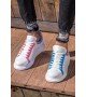 ByselShoes CH254 CBT Pittura Erkek Ayakkabı 420 MAVI-PEMBE ISLEME