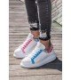 ByselShoes CH254 CBT Pittura Erkek Ayakkabı 420 MAVI-PEMBE ISLEME