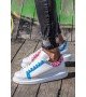 ByselShoes CH254 CBT Pittura Erkek Ayakkabı 420 MAVI-PEMBE ISLEME